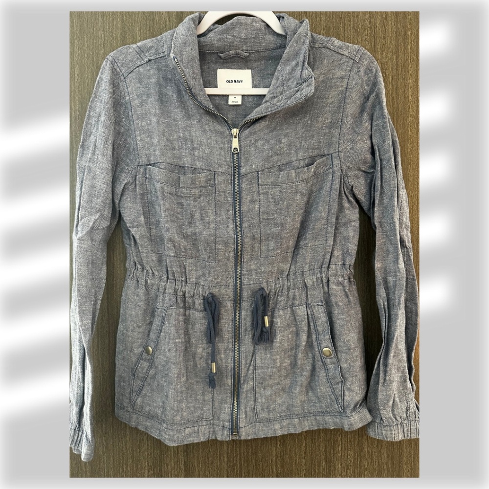 Old Navy Zip-Up Lightweight Jacket • Like New • Blue • Size XS